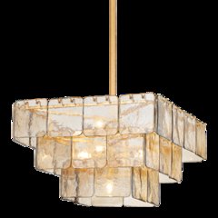 Regal Chandelier, Vintage Gold Leaf