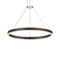 Double Corona Pendant, Satin Black