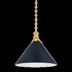 Painted No. 2 Pendant, Aged Brass