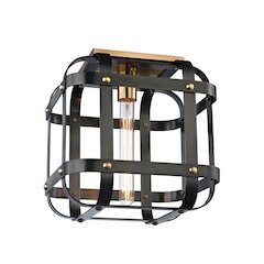 Colchester Semi Flush, Aged Brass, Old Bronze