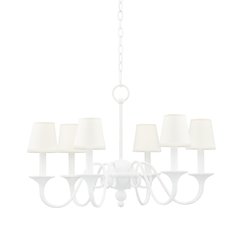 Windsor Chandelier, White Plaster