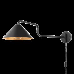 Brianna Plug-In Sconce, Gold Leaf