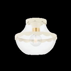 Alaina Semi Flush, Aged Brass