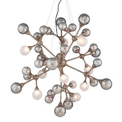 Element Chandelier, Stria Gold Leaf