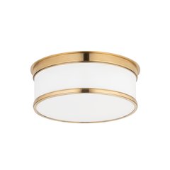 Geneva Flush Mount, Aged Brass
