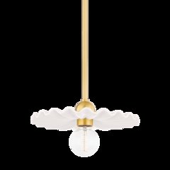 Tinsley Pendant, Aged Brass