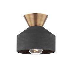 Covina Flush Mount, Patina Brass