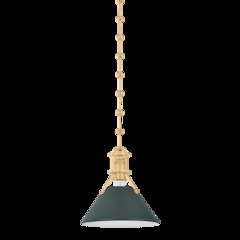 Painted No.2 Pendant, Aged Brass