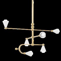 Hikari Chandelier, Aged Brass