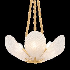 Galena Chandelier, Vintage Gold Leaf