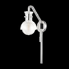 Riley Plug-In Sconce, Polished Nickel
