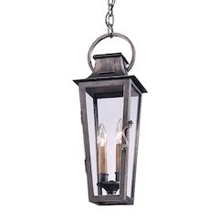 Parisian Square Exterior Lantern, Aged Pewter