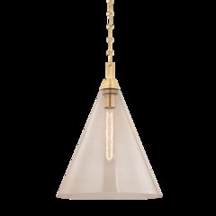 Newbury Pendant, Aged Brass