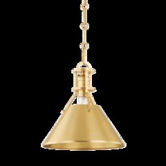 Metal No. 2 Pendant, Aged Brass