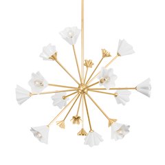 Julieta Chandelier, Vintage Gold Leaf