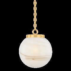 Ambra Pendant, Aged Brass