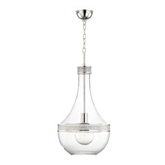 Hagen Pendant, Polished Nickel