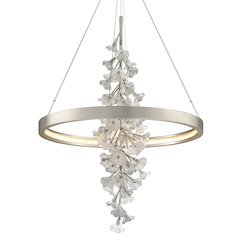 Jasmine Chandelier, Silver Leaf