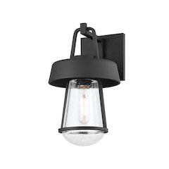 Brady Exterior Wall Sconce, Texture Black