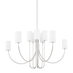 Harlem Chandelier, Polished Nickel