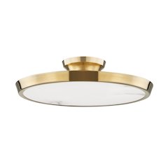 Draper Flush Mount, Aged Brass