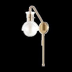 Riley Plug-In Sconce, Aged Brass