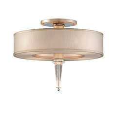 Harlow Semi Flush, Warm Silver Leaf