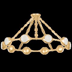 Riviere Chandelier, Vintage Gold Leaf