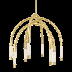 Zeme Chandelier, Vintage Polished Brass