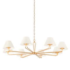 Ozias Chandelier, Vintage Gold Leaf