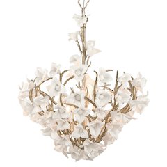 Lily Chandelier, Stria Gold Leaf