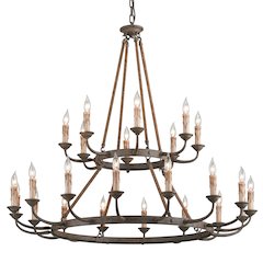Cyrano Chandelier, Earthern Bronze