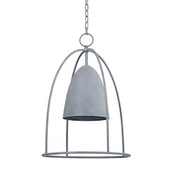 Wisteria Exterior Pendant, Weathered Zinc