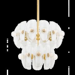 Hilo Chandelier, Aged Brass