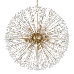 Dunkirk Chandelier, Aged Brass