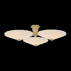 Cologne Flush Mount, Vintage Brass