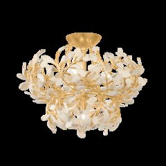 Maybrook Semi Flush, Vintage Gold Leaf