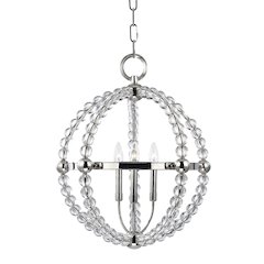 Danville Chandelier, Polished Nickel