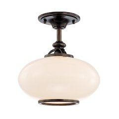 Canton Semi Flush, Old Bronze