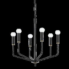 Bailey Chandelier, Aged Brass