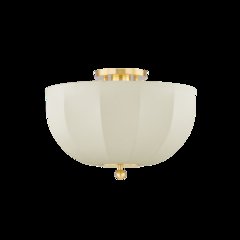 Meshelle Flush Mount, Aged Brass