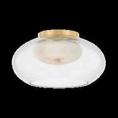 Moore Flush Mount, Aged Brass