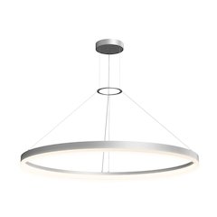 Corona Pendant, Bright Satin Aluminum