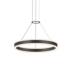 Double Corona Pendant, Satin Black