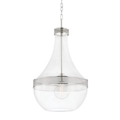 Hagen Pendant, Polished Nickel