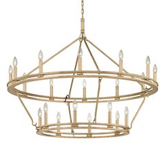 Sutton Chandelier, Champagne Silver Leaf