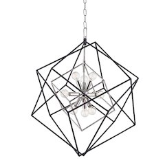 Roundout Chandelier, Polished Nickel