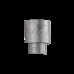 Moray Wall Sconce, Black Silver Leaf