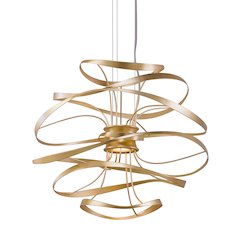 Calligraphy Chandelier, Gold Leaf