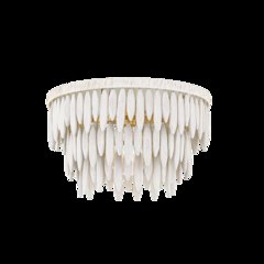 Tiffany Semi Flush, Aged Brass